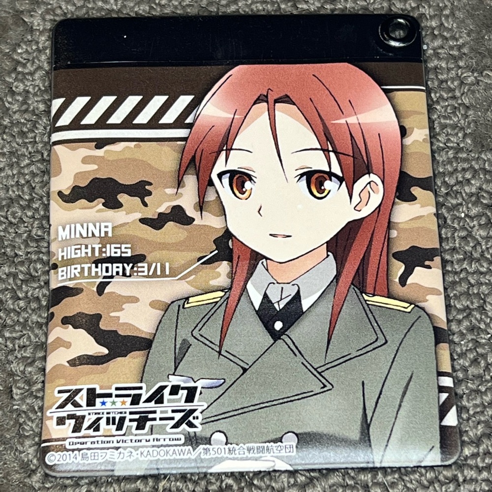 Strike Witches Minna Dietlinde Wilcke ID / Pass / Card Case Keychain Anime Japan